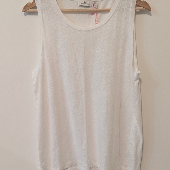 Vineyard Vines Linen White Sleeveless Tank Top New With Tags - Picture 8 of 12